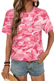 Heathered Camouflage Crew Neck Short Sleeve T-Shirt- 2 Colors