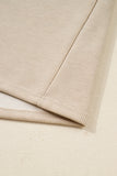 Contrast Drawstring Hoodie and High Waist Pants Corduroy Set- 5 Colors