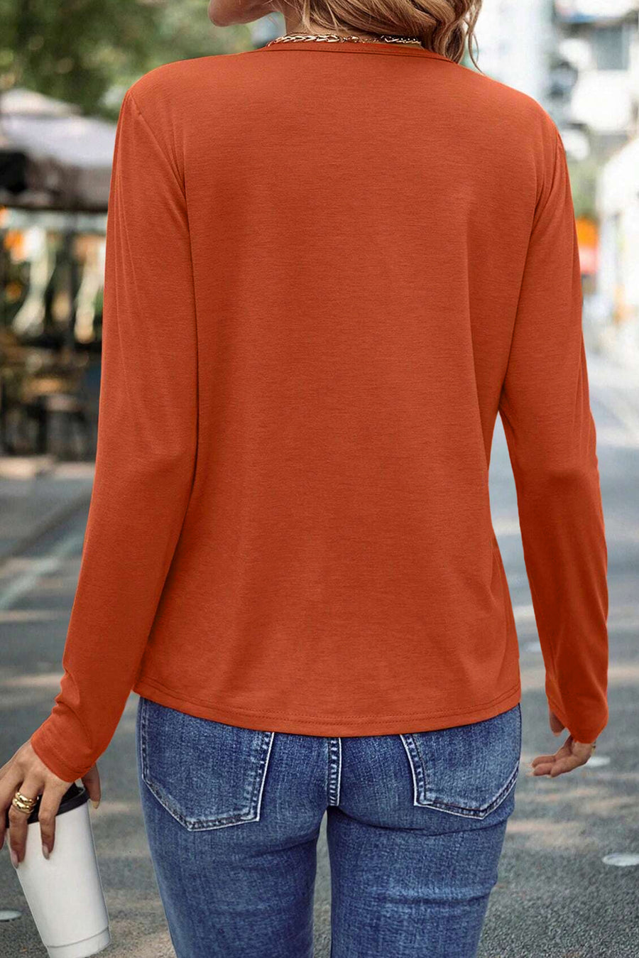 Asymmetric Seam Long Sleeve Shirt- 3 Colors