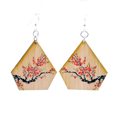 Cherry Blossom Bamboo Earrings #976