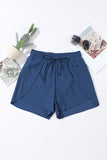 Drawstring Elastic Waist Built-In Brief Swim Shorts- 2 Colors