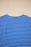Striped Ribbed Cap Sleeve Crew Neck T-Shirt- 2 Colors