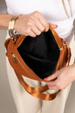 PU Leather Double Zipper Crossbody Bag- 3 Colors