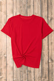 Basic Crew Neck Rolled Sleeve T-Shirt- 12 Colors