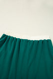 Plus Size Contrast Trim T-Shirt and Skort Two Piece Set- 3 Colors