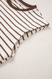 Striped Ribbed Crew Neck Muscle Tee- 2 Colors
