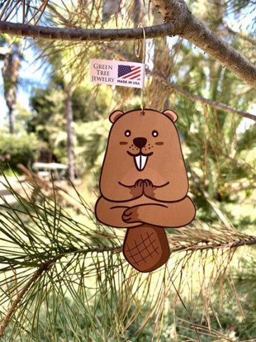 Yoga Beaver Ornament #9911