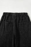 Mineral Wash Exposed Seam Wide Leg Cargo Pants- 3 Colors