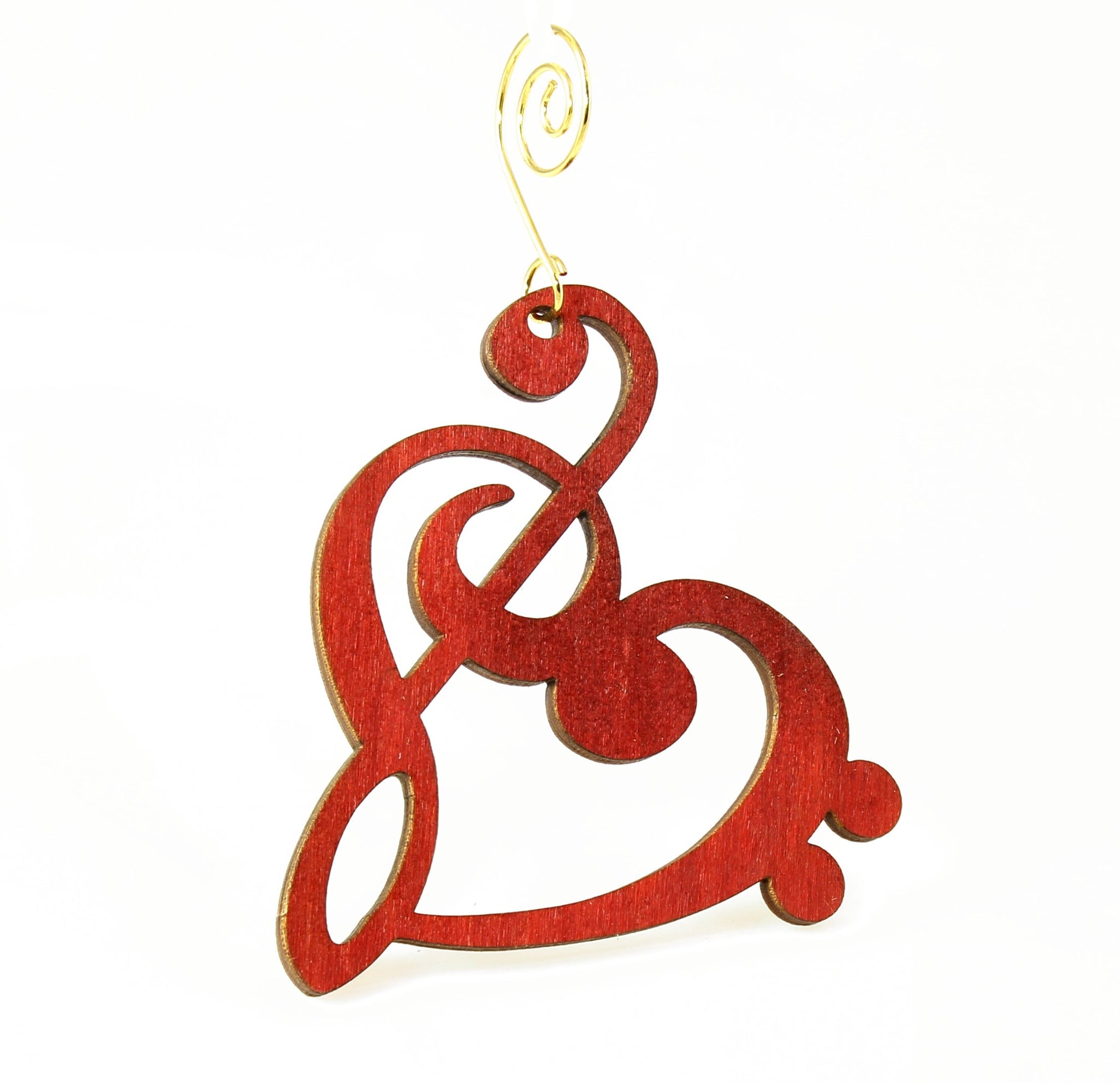 Treble Clef Heart Ornament # 9996