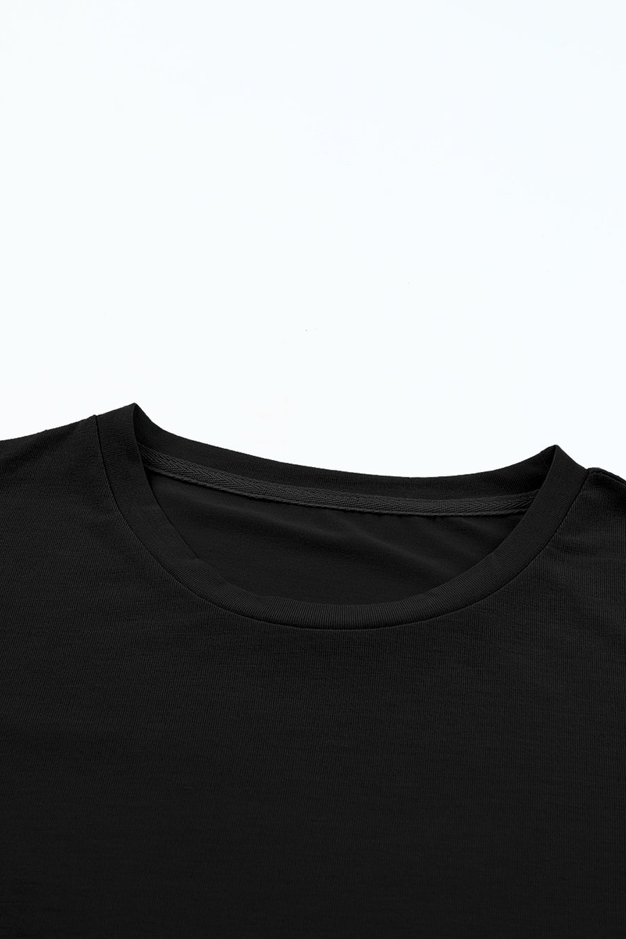 Basic Crew Neck Rolled Sleeve T-Shirt- 12 Colors