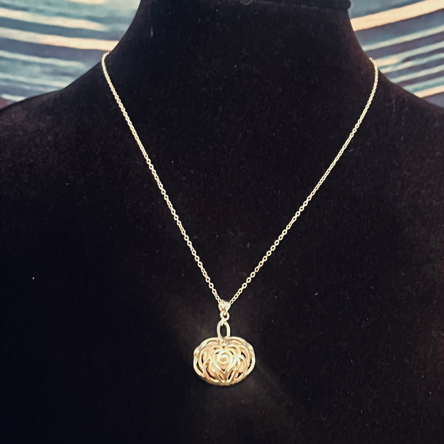 Blue Rose Case Glow-in-the-Dark Pendant Necklace