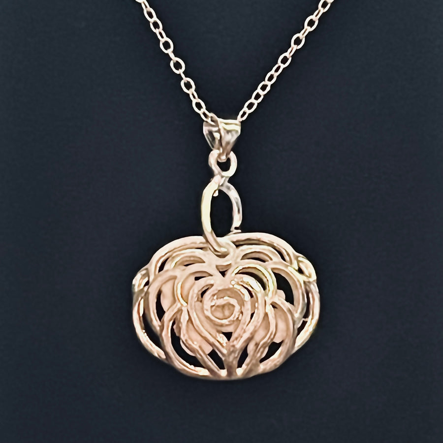 Blue Rose Case Glow-in-the-Dark Pendant Necklace