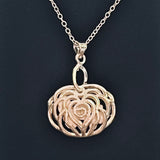 Blue Rose Case Glow-in-the-Dark Pendant Necklace