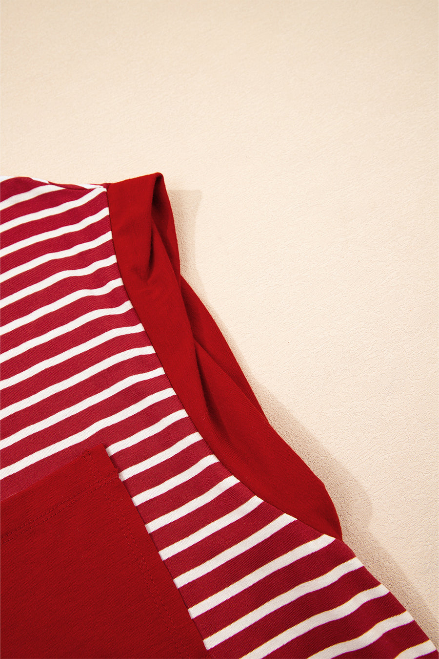 Striped Chest Pocket Crew Neck Muscle Tee- 2 Colors