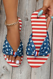 Stars and Stripes Bow Knot Flat Sandals