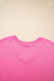 V-Neck Drop Shoulder T-Shirt and Patchwork Shorts Set- 3 Colors