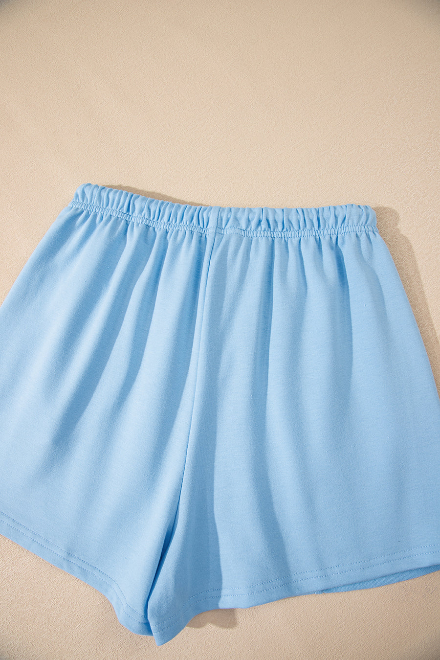 V-Neck Drop Shoulder T-Shirt and Patchwork Shorts Set- 3 Colors