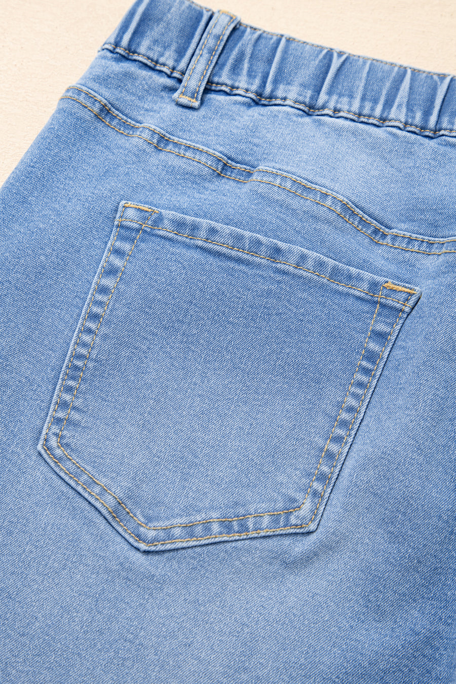 Plus Size Acid Wash Lace-Up Jeans- 4 Colors