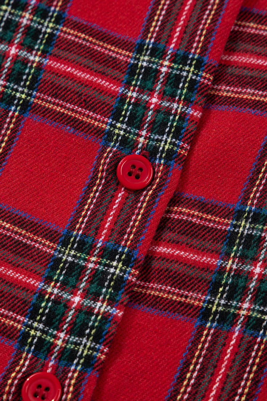 Red Plaid Contrast Color Long Sleeve Pajama Set- 3 Options