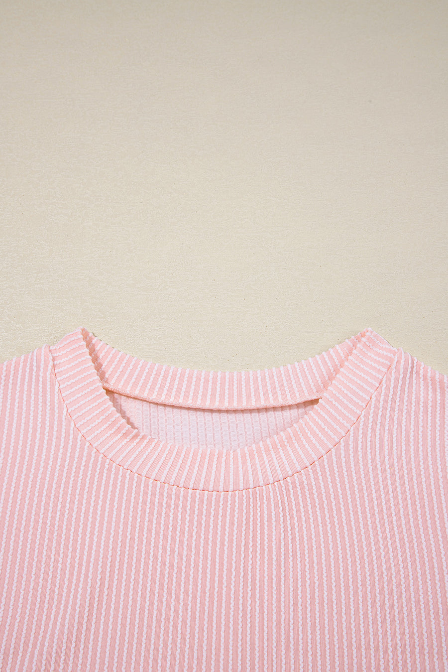 Twist Ribbed Color Block Pocket Crew Neck T-Shirt- 4 Colors