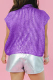 Knit High Neck Cap Sleeve Sweater- 2 Colors