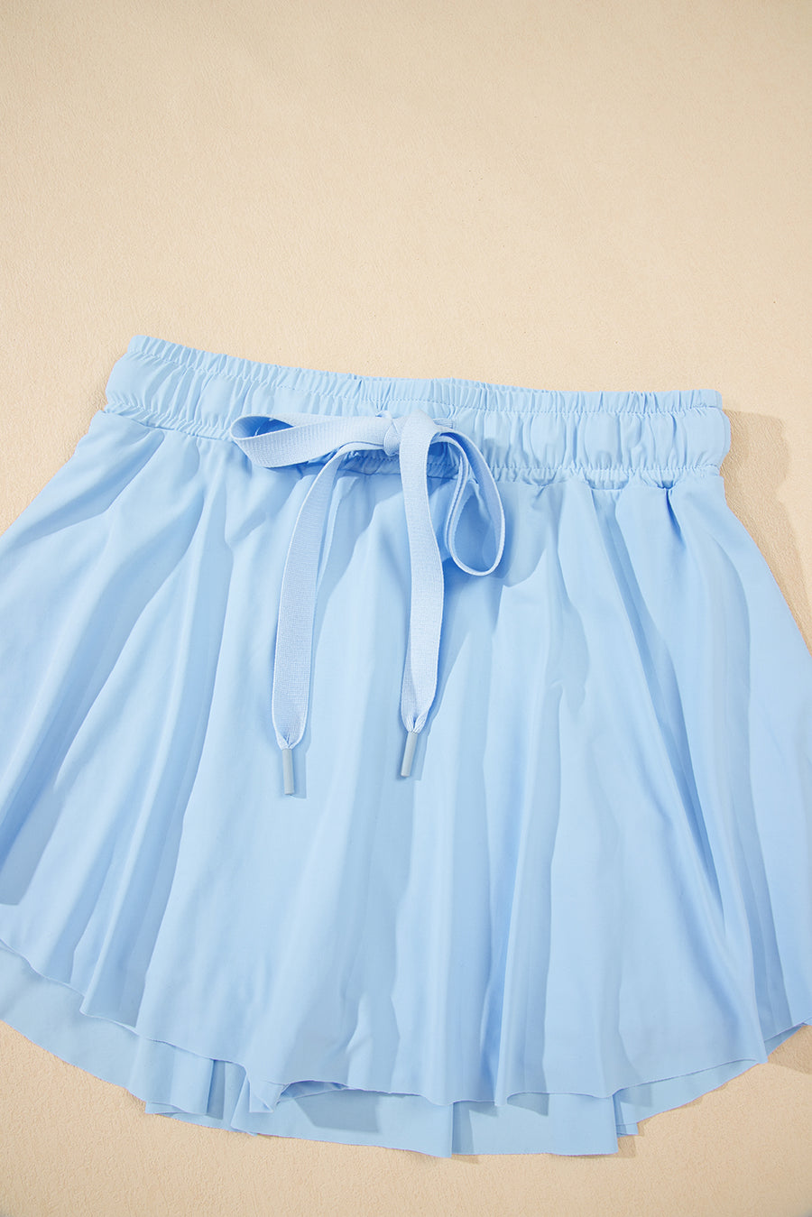 Ribbon Drawstring High-Waist Lined Tennis Skort- 6 Colors