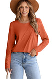 Asymmetric Seam Long Sleeve Shirt- 3 Colors