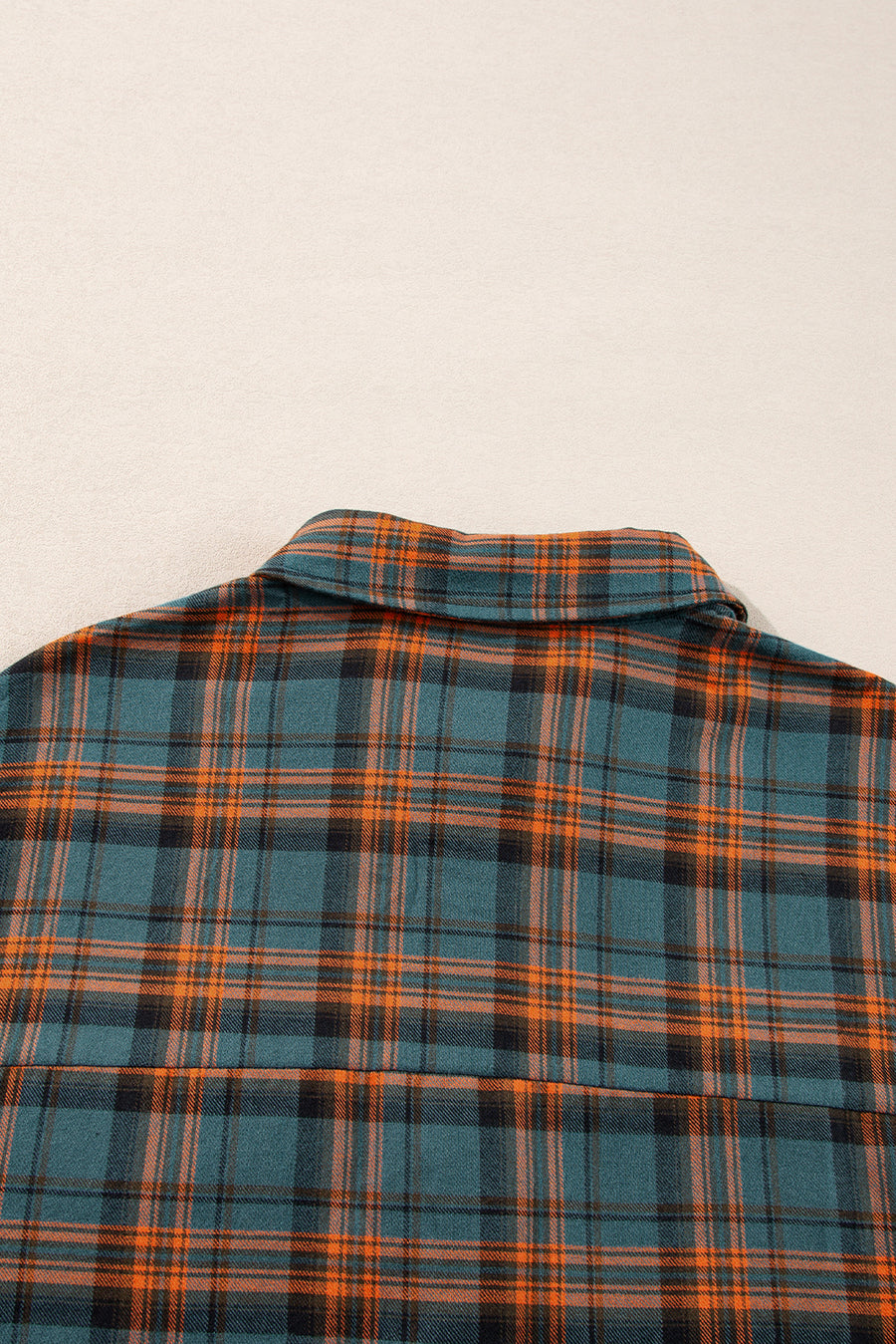 Green Plaid Long Sleeve Collar Shirt Shacket