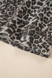 Leopard Print Denim Mini Skirt