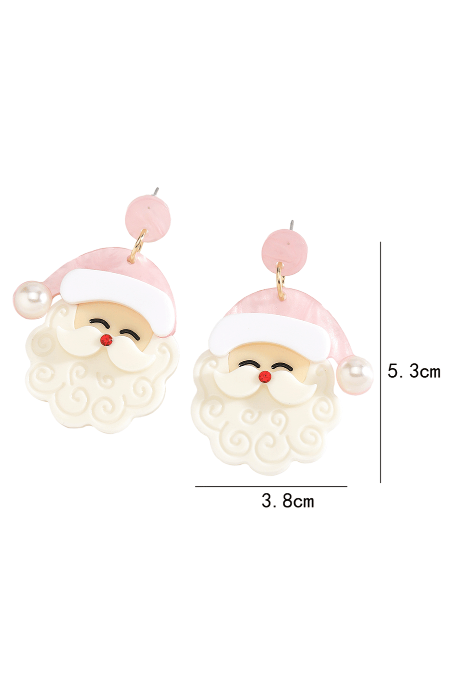 Pearl Santa Earrings- 2 Colors