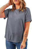 Basic Crew Neck Rolled Sleeve T-Shirt- 12 Colors