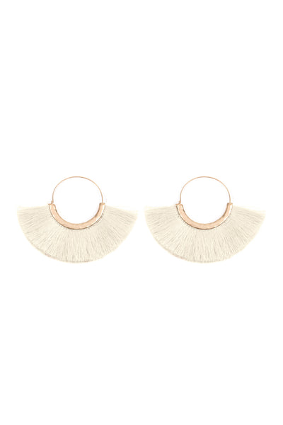 Fan Tassel Hoop Earring