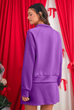 Zip-Up Sporty Pullover & Mini Skort Set- 3 Colors
