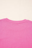 Fuchsia Classic Crew Neck Pullover Sweatshirt