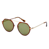 DRESDEN | Modern Flat Top Slender Round Sunglasses- 5 Colors