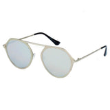 DRESDEN | Modern Flat Top Slender Round Sunglasses- 5 Colors