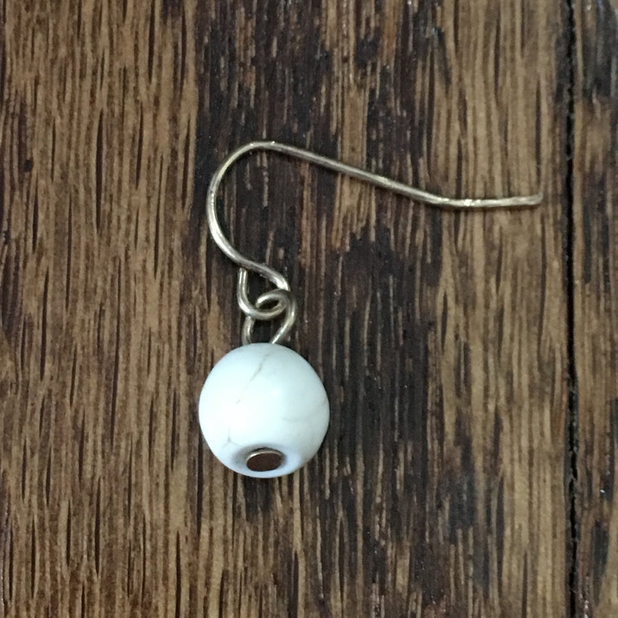 Gold Tone Geometric Necklace Set- Howlite