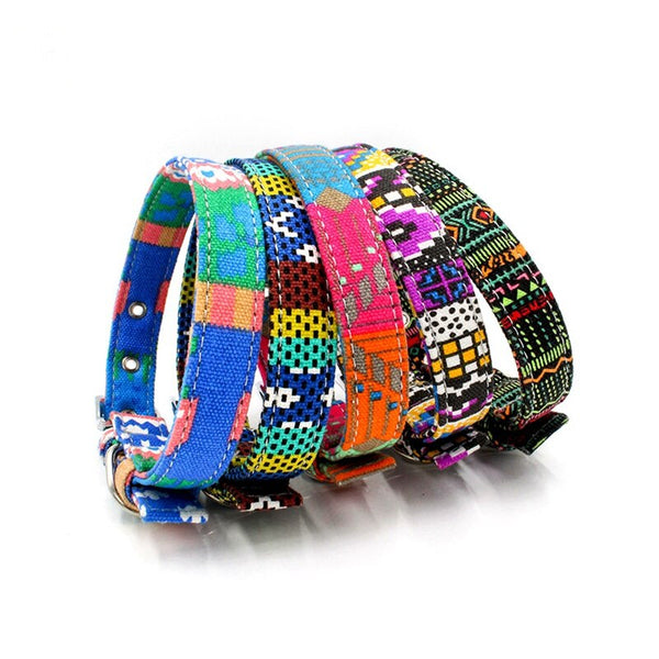 Adjustable Bohemian Dog Collar- 5 Colors