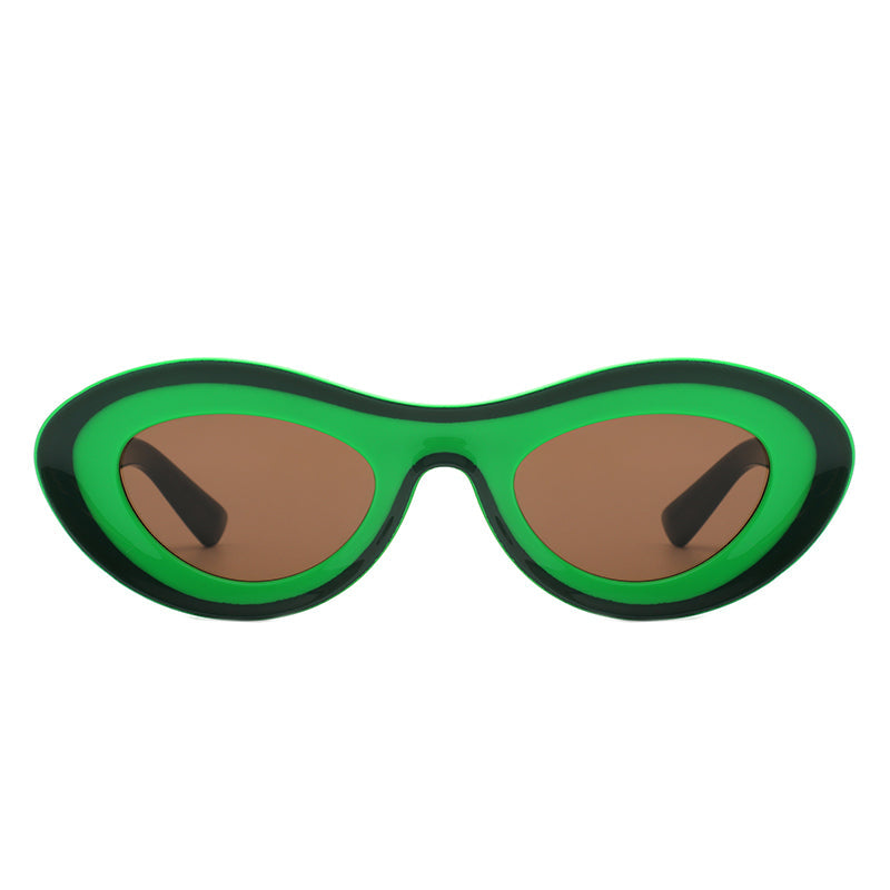 Alba Oval Retro Round Tinted Fashion Sunglasses- 6 Colors