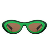 Alba Oval Retro Round Tinted Fashion Sunglasses- 6 Colors