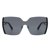 Xanadune -  Square Oversize Half Frame Tinted Retro Fashion Women Sunglasses