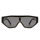 Goldleaf - Geometric Glitter Square Fashion Women Sunglasses