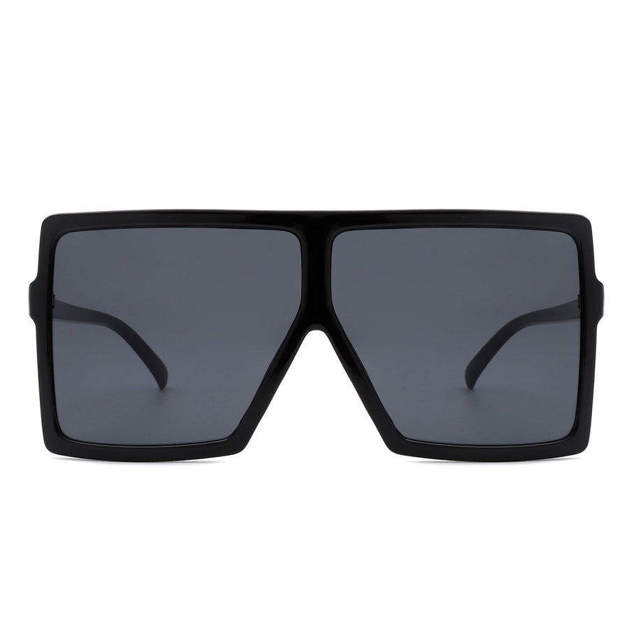 Zenithia - Square Oversized Flat Top Sunglasses- 9 Colors