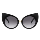 Iridessa - Mod Retro High Pointed Oversized Cat-Eye Sunglasses- 6 Colors
