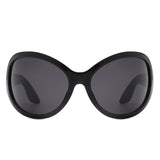 Quinlan - Oversized Round Wrap-Around Sunglasses- 6 Colors