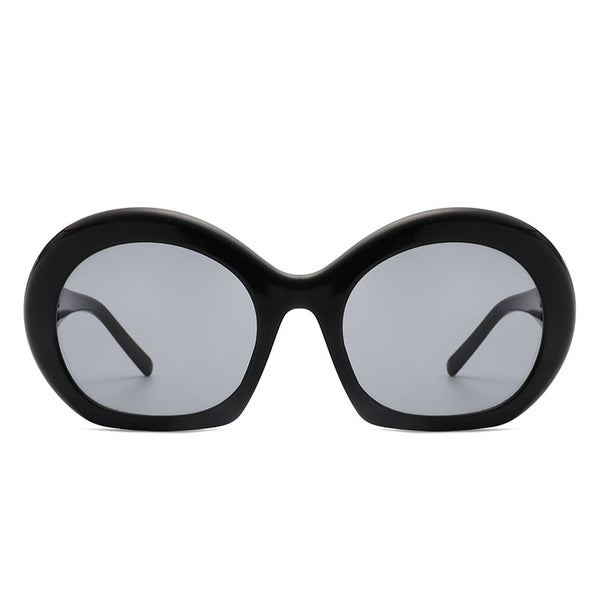 Vanta - Oversized Round Futuristic Oval Glasses Trendy Sunglasses Shades