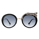 Yellowze Oversized Round Leopard Frame Sunglasses- 6 Colors