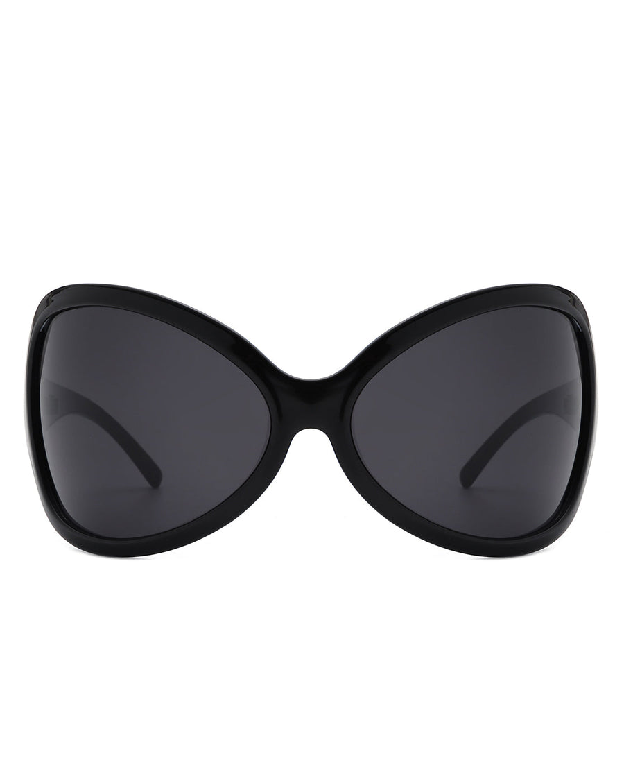Luna - Oversized Triangle Butterfly Shape Sunglasses- 4 Colors