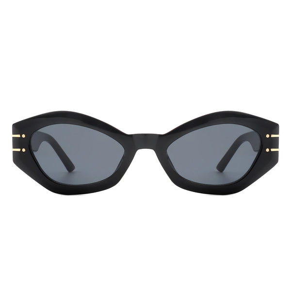 Elysiant - Geometric Oval Slim Fashion Round Cat Eye Sunglasses