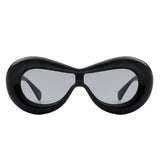 Argo - Oversized Y2K Inflated Frame One Piece Lens Sunglasses- 6 Colors
